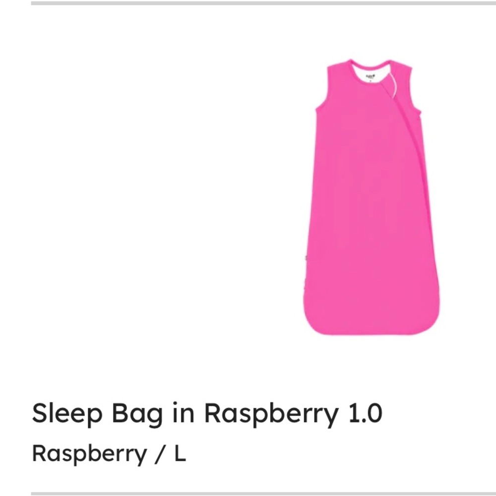 Kyte baby sleep sack. RASPBERRY. Size L 1 TOG